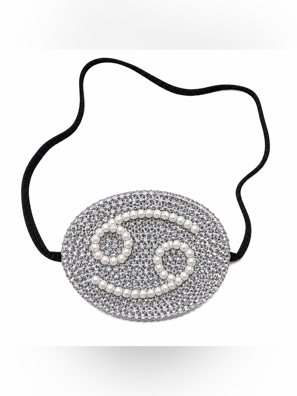 Crystal & Pearls Cancer ♋️ Fancy Custom Eye Patch Left Or Right
